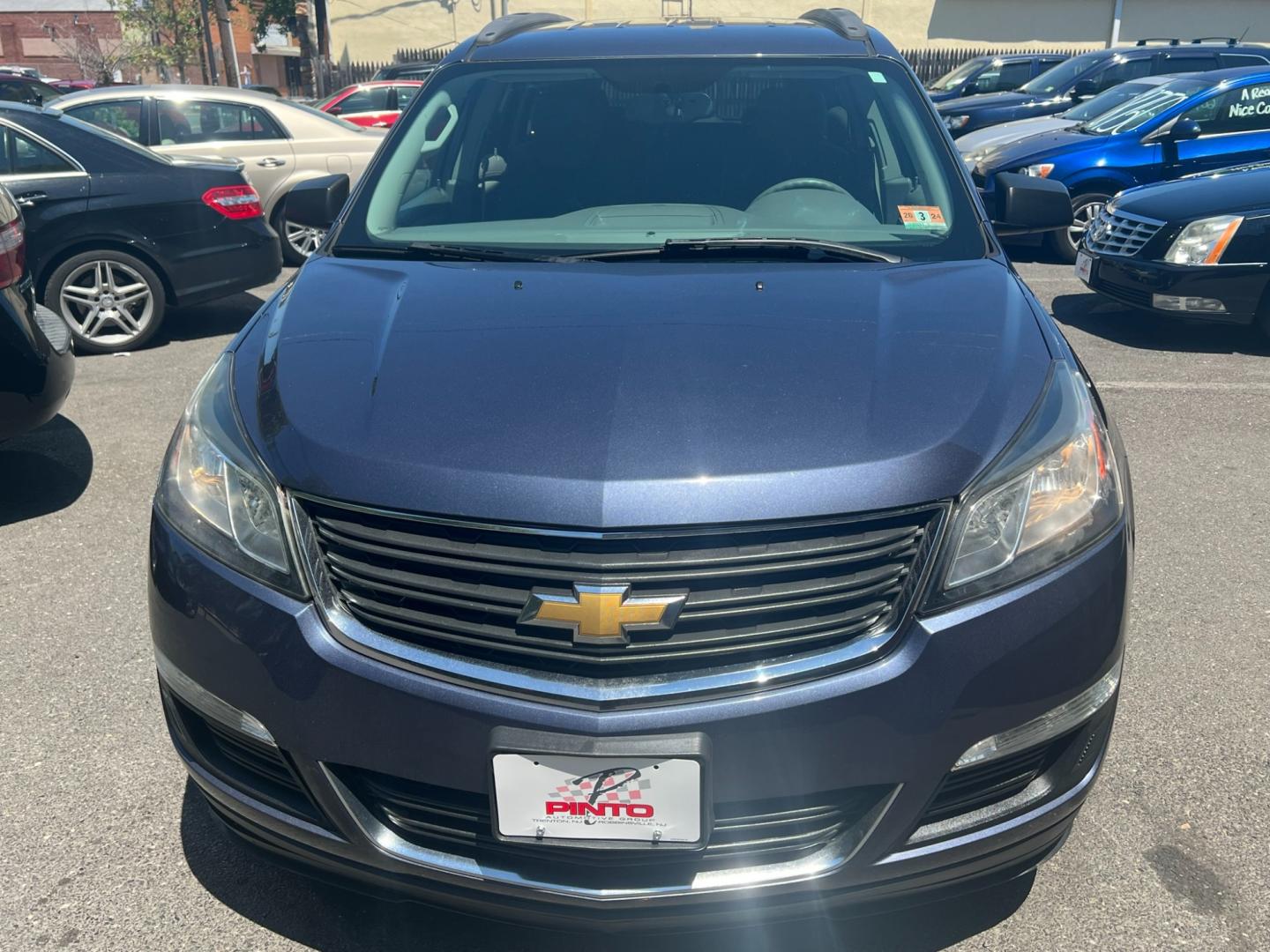 2013 Blue /gray Chevrolet Traverse (1GNKRFED4DJ) , located at 1018 Brunswick Ave, Trenton, NJ, 08638, (609) 989-0900, 40.240086, -74.748085 - Photo#1